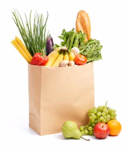 Borsa con frutta, verdura e prodotti tipici consegnati a casa tua